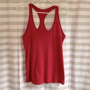 Nike Dri-Fit small racer back tank, red